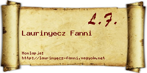 Laurinyecz Fanni névjegykártya