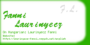 fanni laurinyecz business card